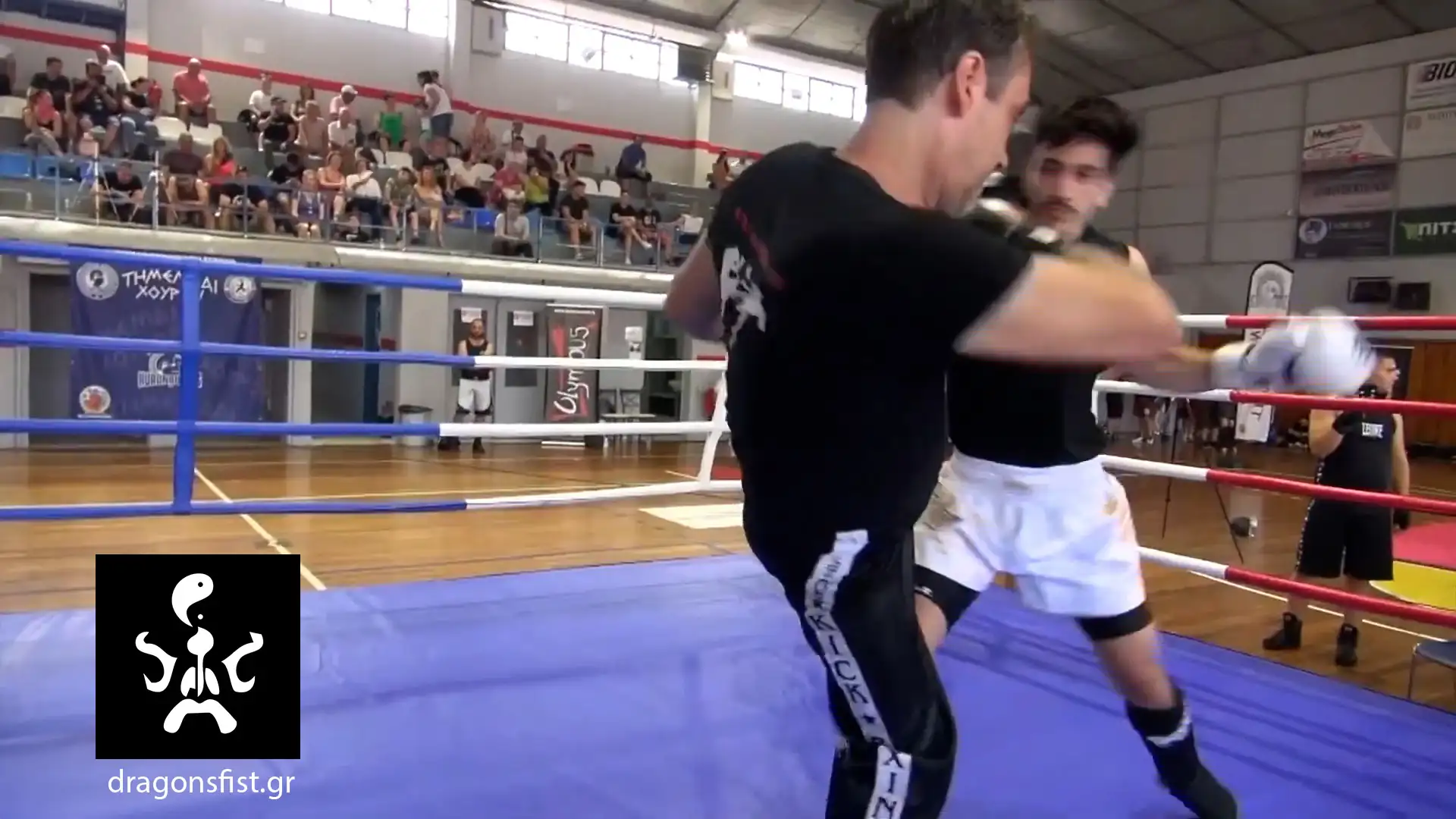 Sifu Vagelis Papagiannopoulos kick boxing with opponent